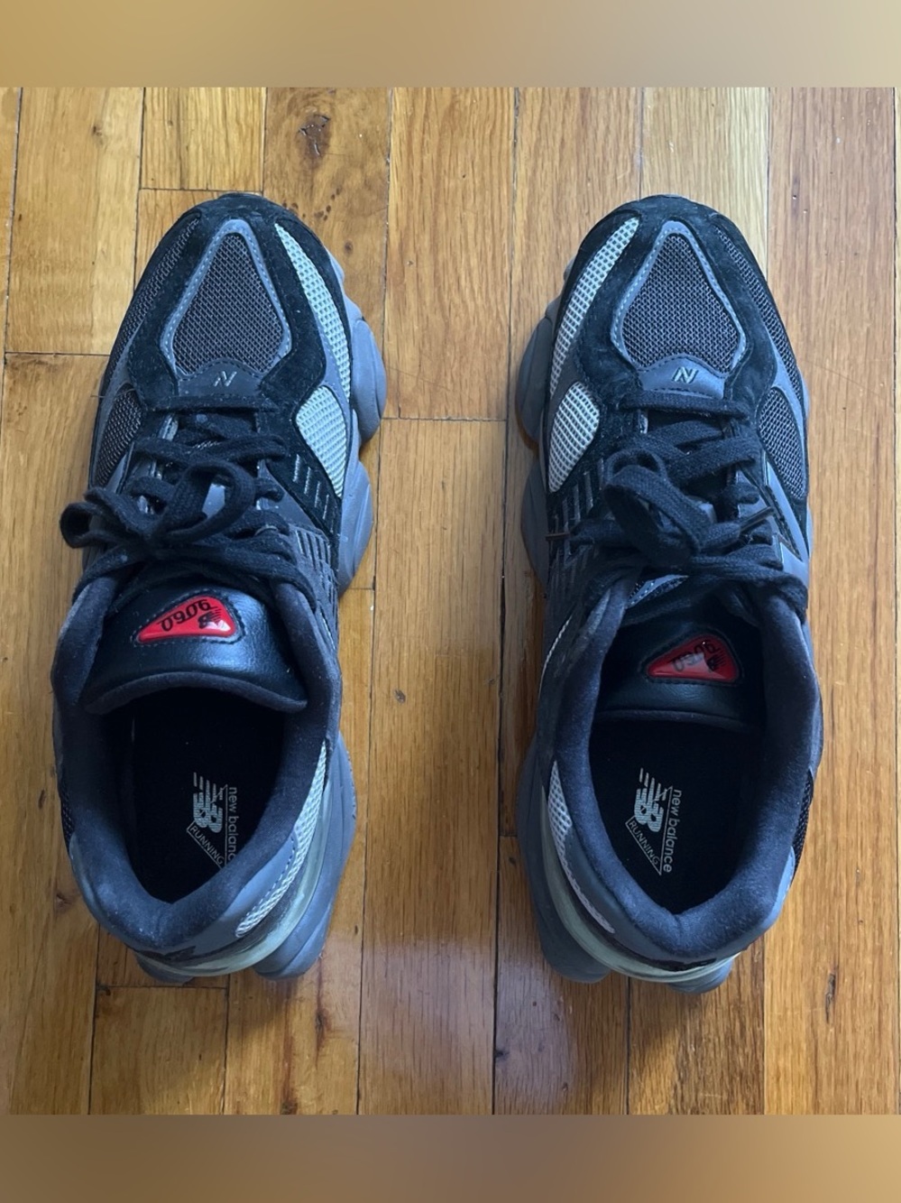 New Balance Men’s 9060 Black and Gray Athletic Sneakers